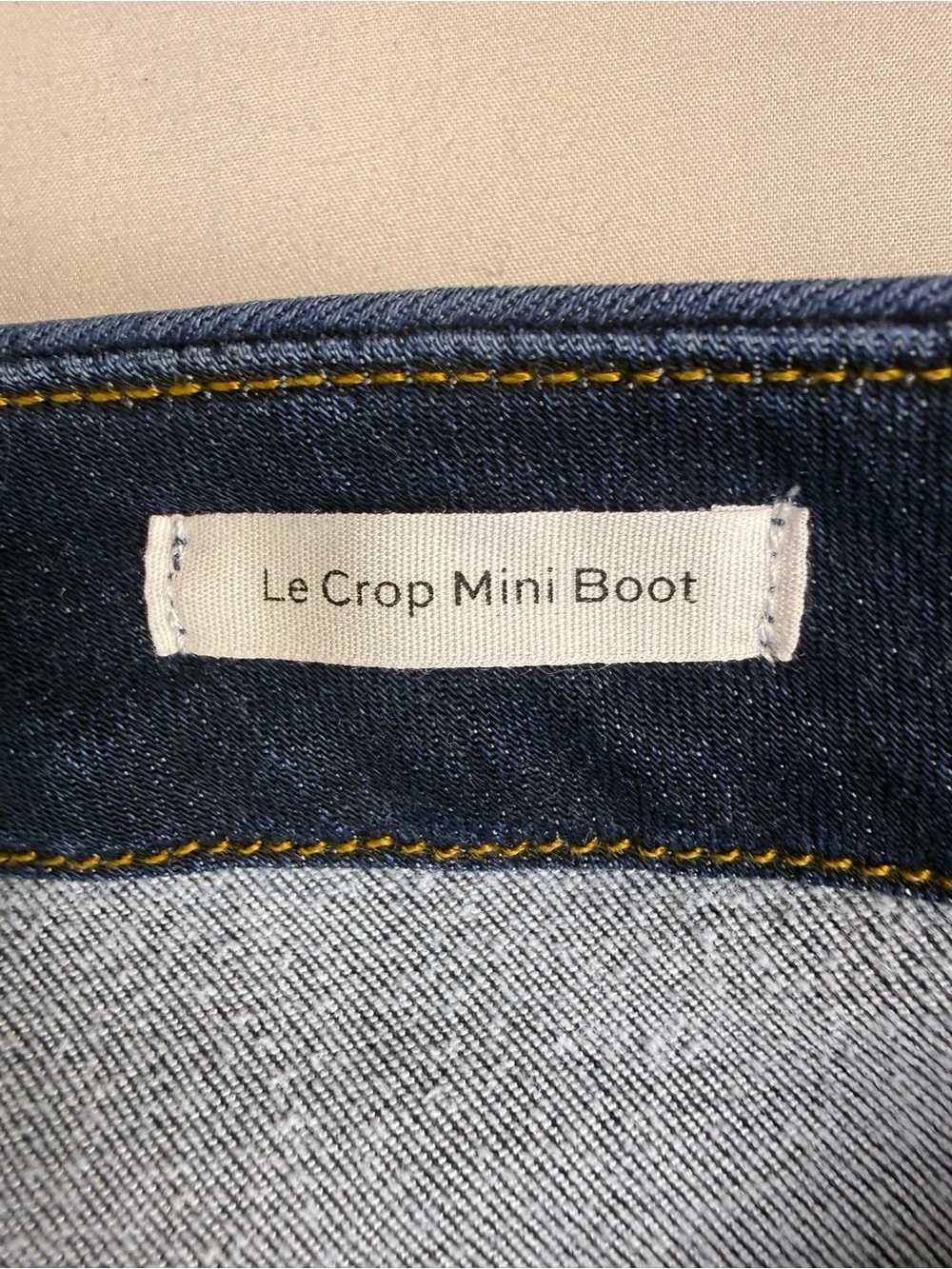 FRAME Le Crop Mini Boot Jeans 31 Majesty Dark Wash Cropped Bootcut Stretch - Picture 5 of 11